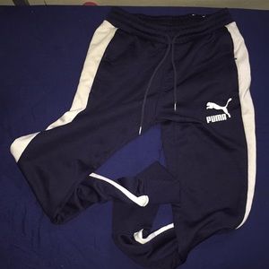 Puma Navy Blue Stripe Sweatpants